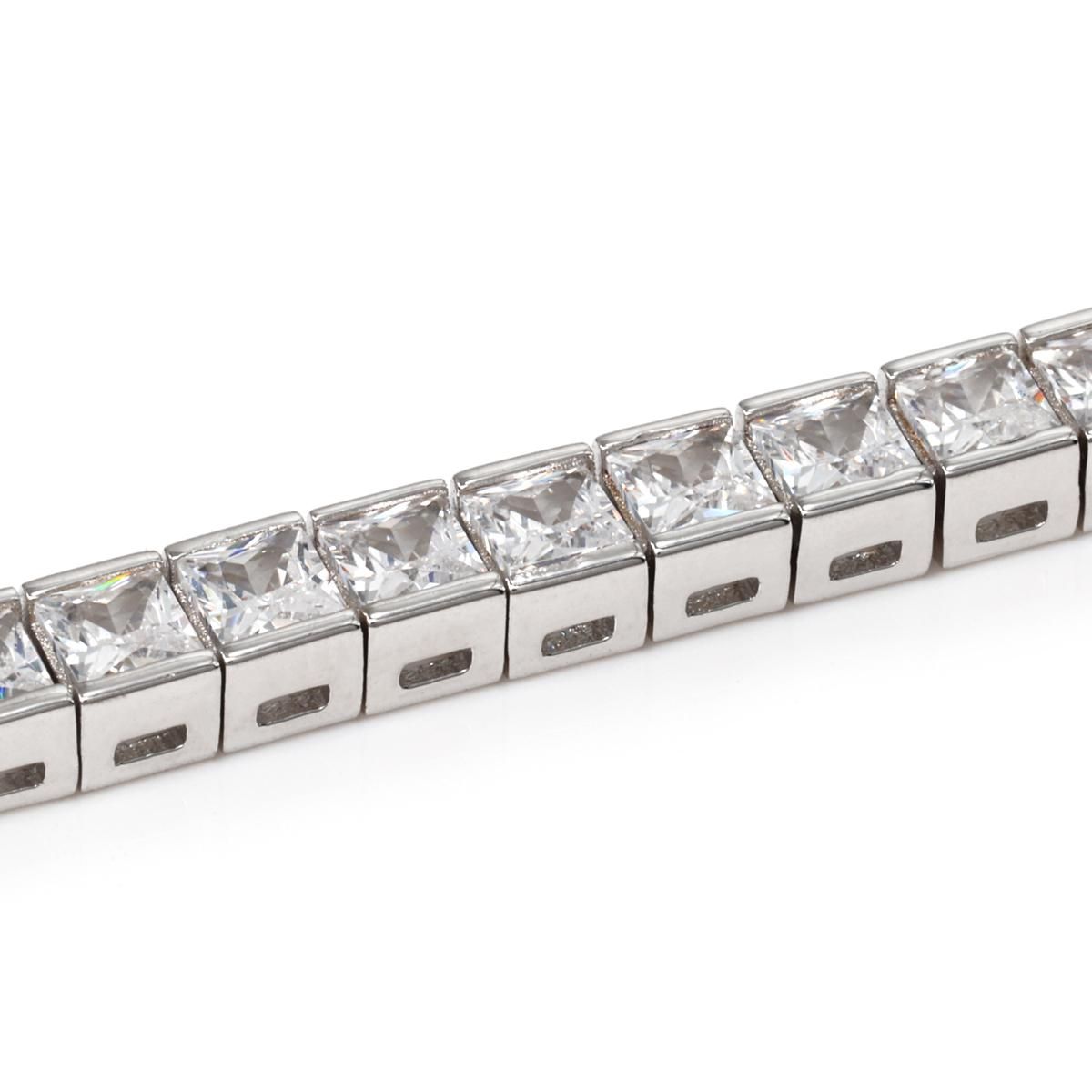 シルバー テニスブレスレット 幅4mm 18cm-20cm AHBL-D040 - AVALANCHE