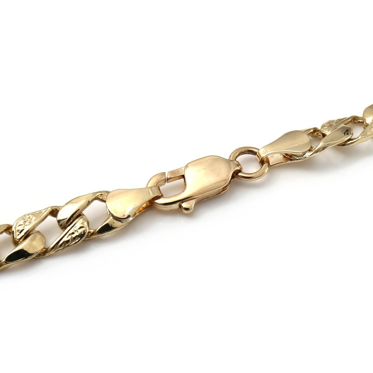 10K イエローゴールド キューバンブレスレット 幅6mm 20cm ASKMP1-2302