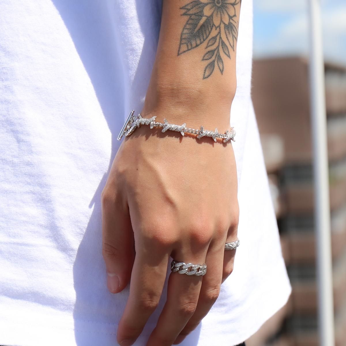 シルバー ブレスレット 幅9mm 19cm-21cm ABBB001 - AVALANCHE OFFICIAL