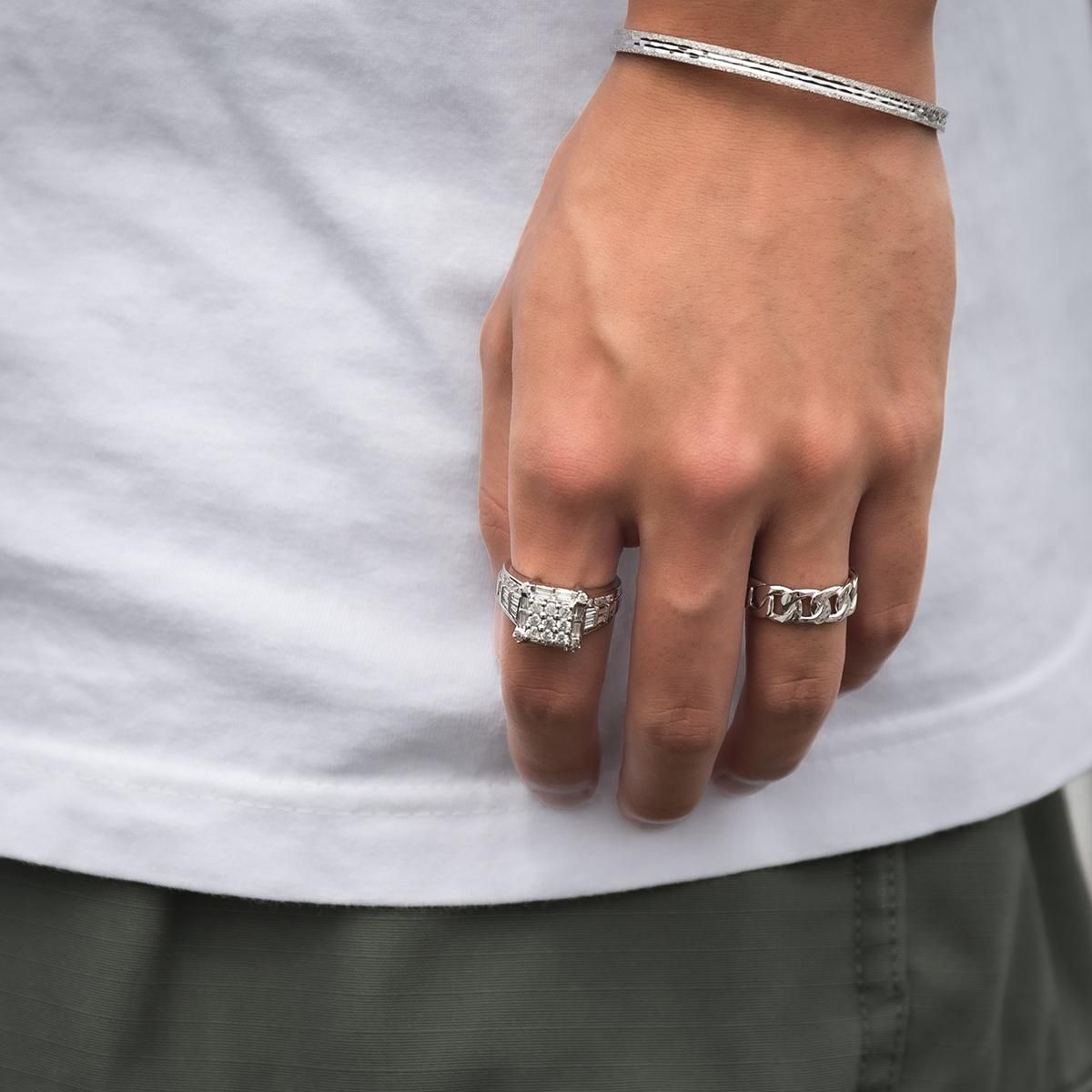 ダイヤモンド 10K ホワイトゴールド リング 13号 - AVALANCHE OFFICIAL