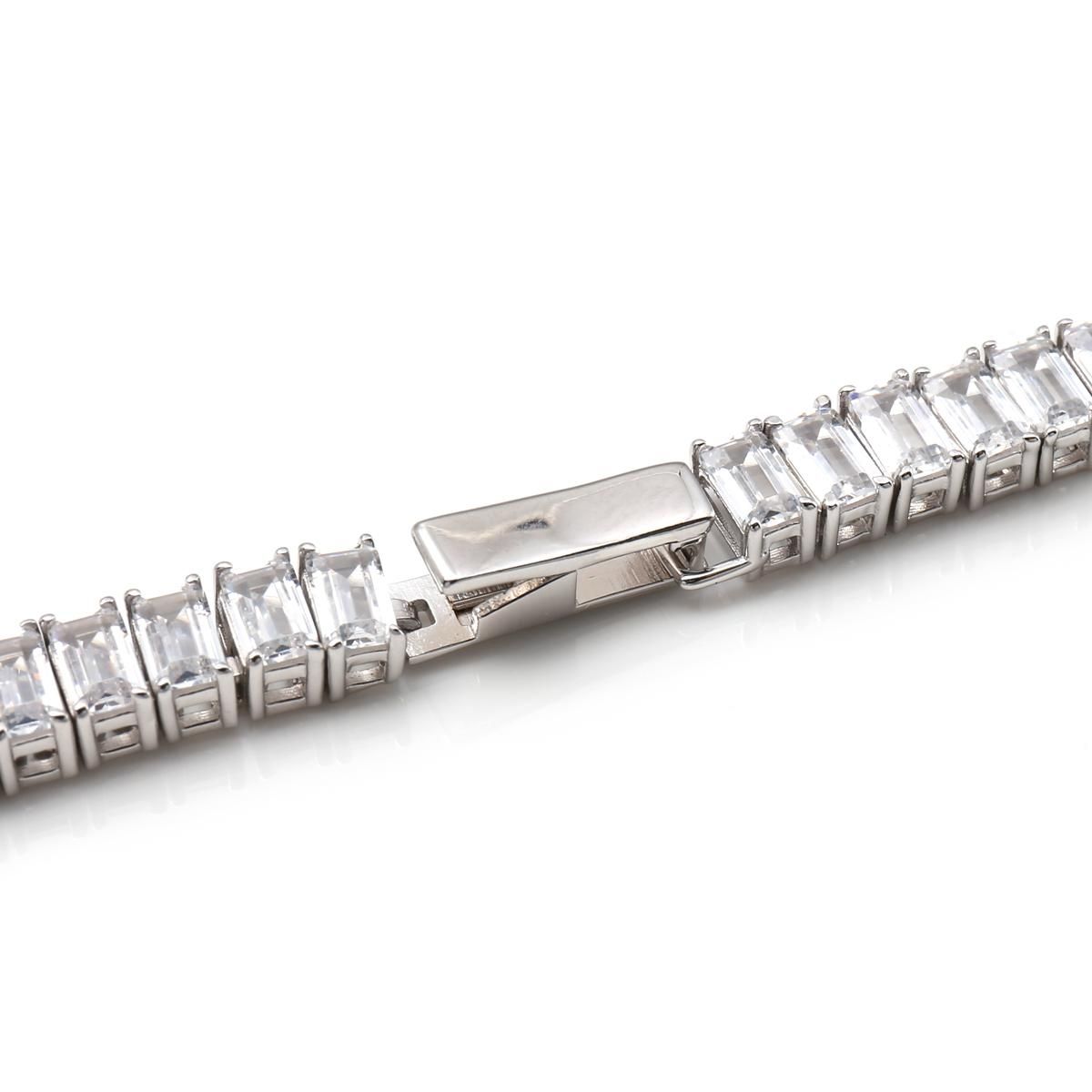 シルバー テニスネックレス 幅5.5mm 45cm-50cm AEN001-5X3MM