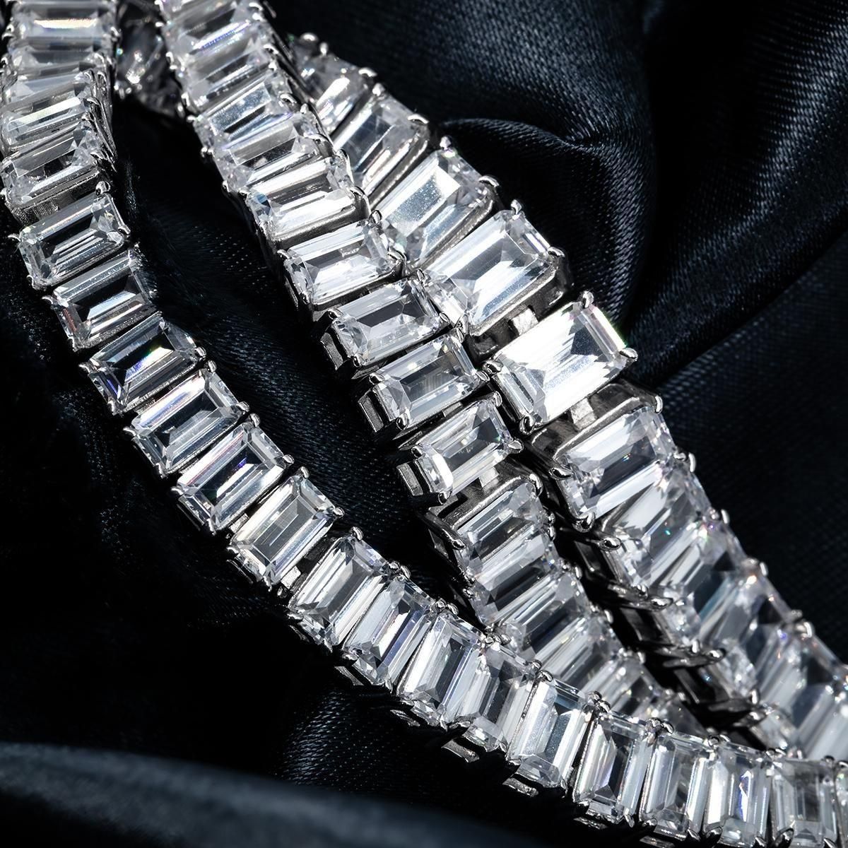 シルバー テニスネックレス 幅5.5mm 45cm-50cm AEN001-5X3MM