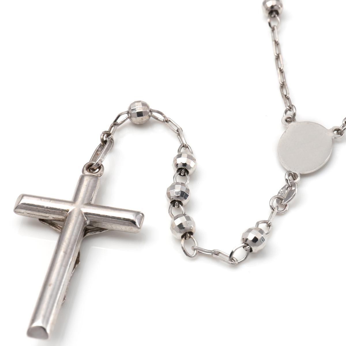 10K ホワイトゴールド ロザリオネックレス 56cm - AVALANCHE OFFICIAL