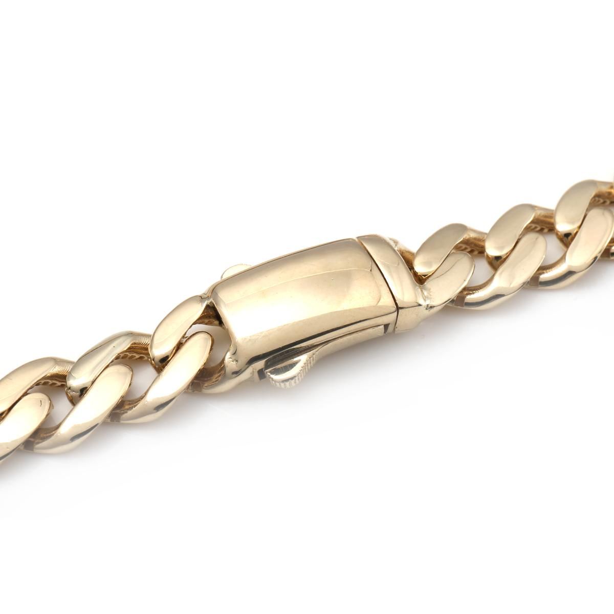 10K イエローゴールド マイアミブレスレット 幅9mm 20cm - AVALANCHE