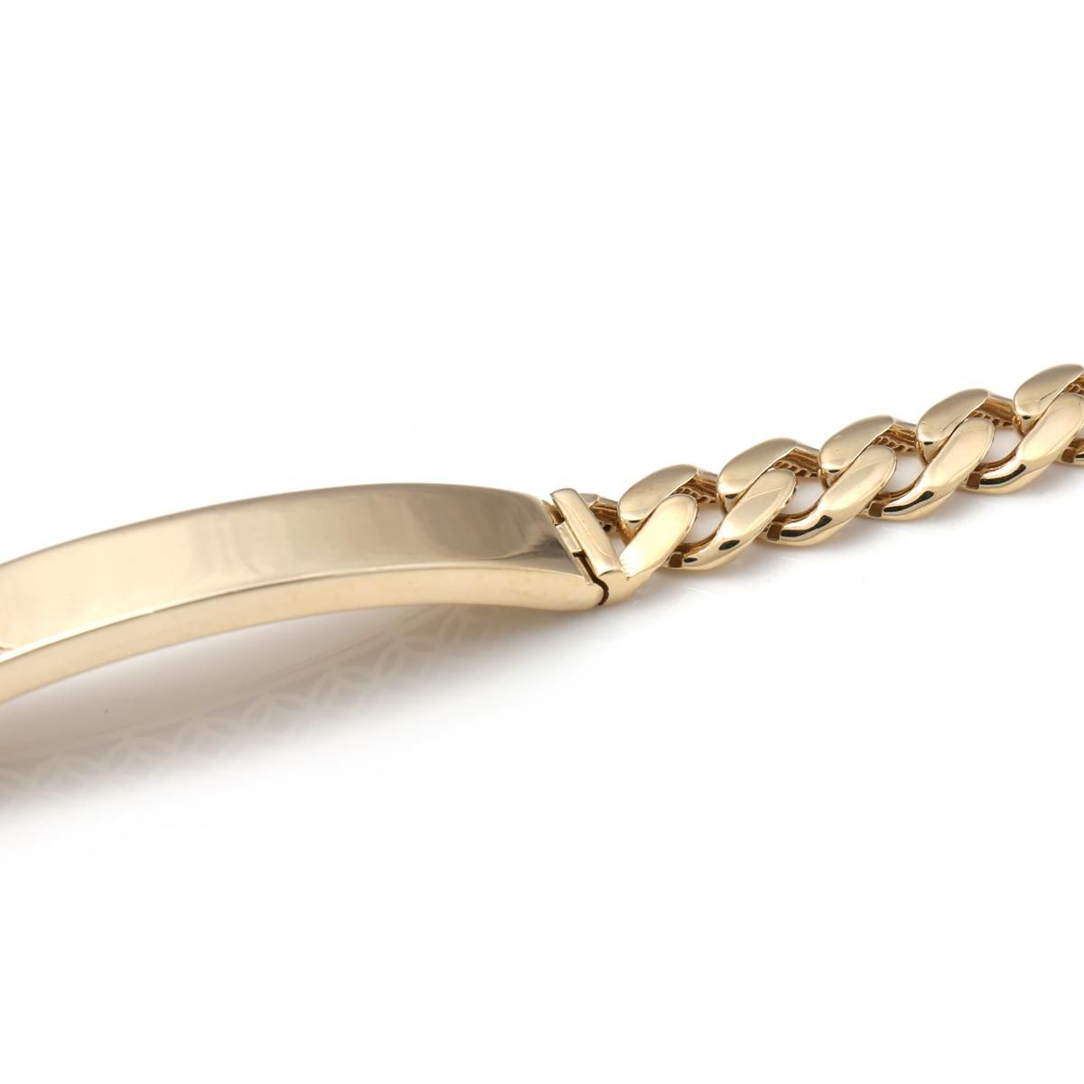 10K イエローゴールド ブレスレット 幅7mm 21cm ASKMP-2306-20