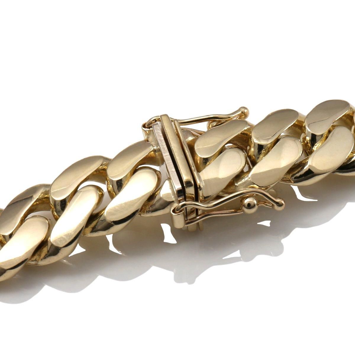 10K イエローゴールド マイアミネックレス 幅9.2mm 45cm-50cm 定価