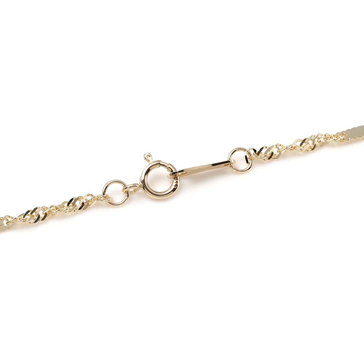 10K イエローゴールド スクリューネックレス 幅1.7mm 40cm-55cm