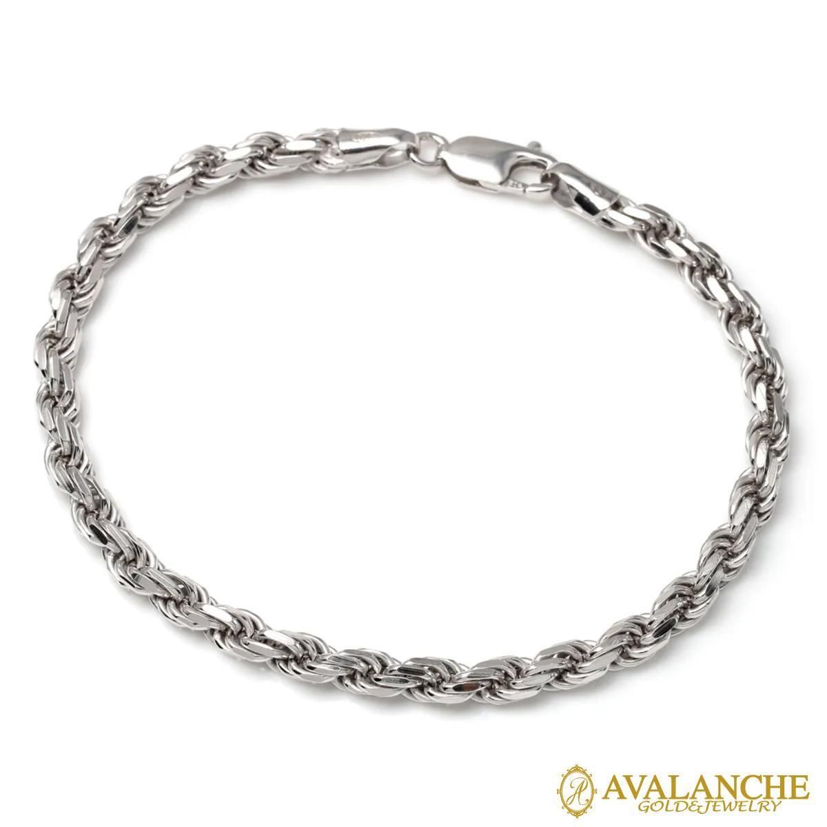 シルバー ロープブレスレット 幅4.5mm 19cm-21cm 100HCMD - AVALANCHE