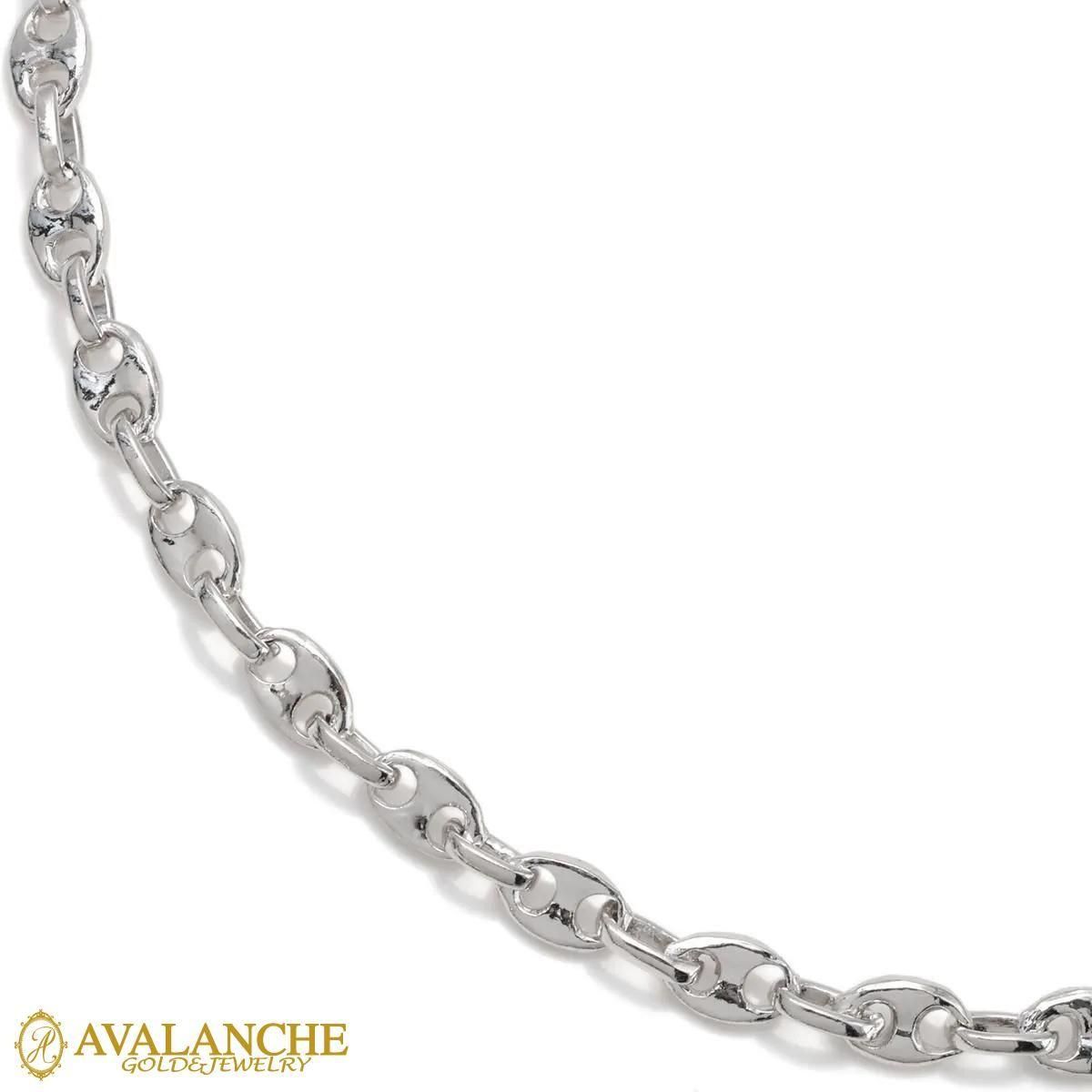 シルバー パフグッチネックレス 幅4mm 45cm-60cm M30 - AVALANCHE