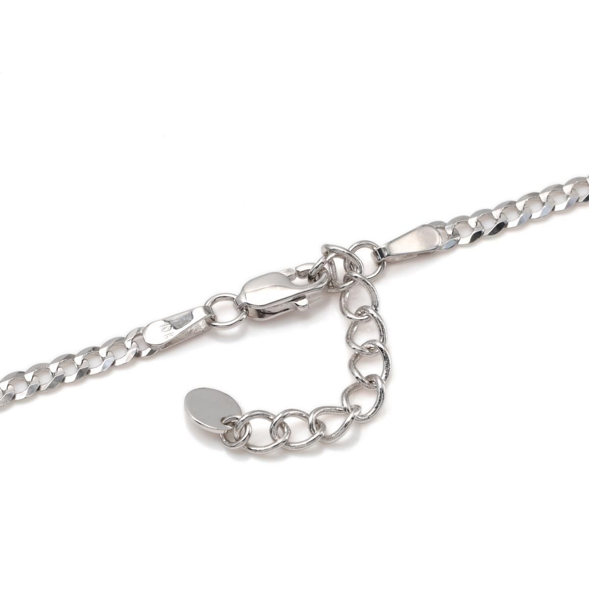 10K ホワイトゴールド キューバンアンクレット 幅2.8mm 23cm-26cm