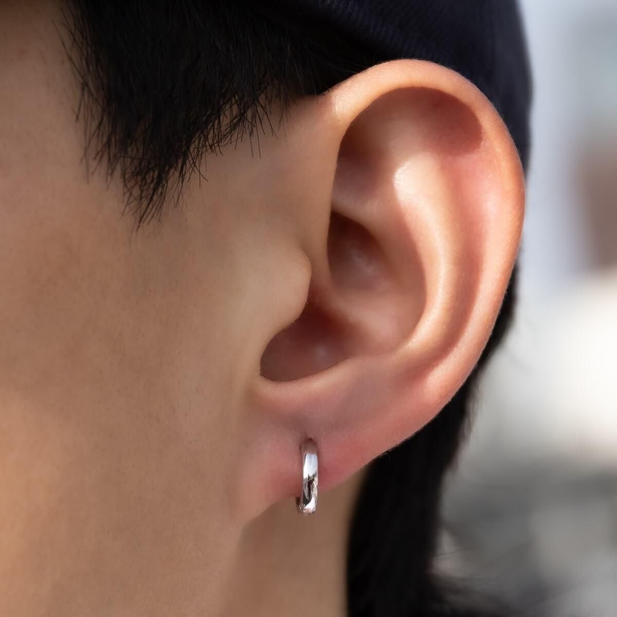 10K ホワイトゴールド ピアス 9mm - AVALANCHE OFFICIAL STORE