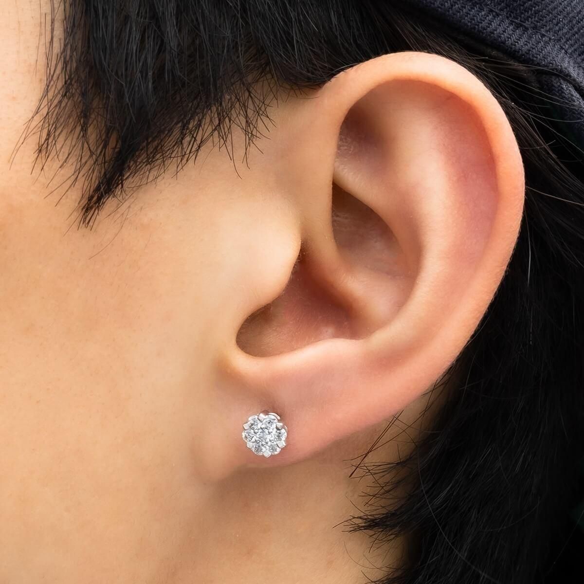 ダイヤモンド 10K ホワイトゴールド ピアス A0126840-WG - AVALANCHE