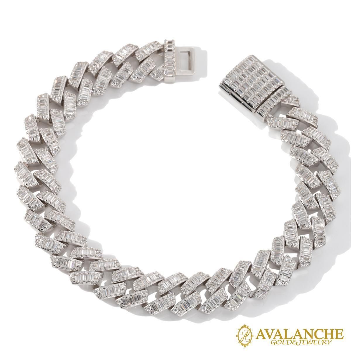 シルバー スクエアマイアミブレスレット 幅11mm 19cm SQ-CUBAN-BGT