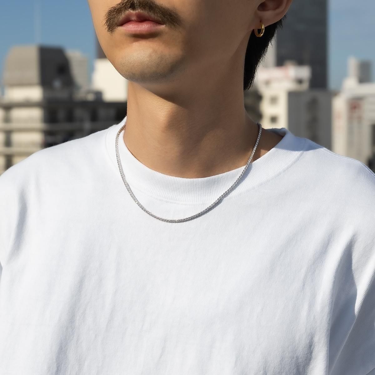 シルバー テニスネックレス 幅2mm 40cm-50cm ACN00727 - AVALANCHE