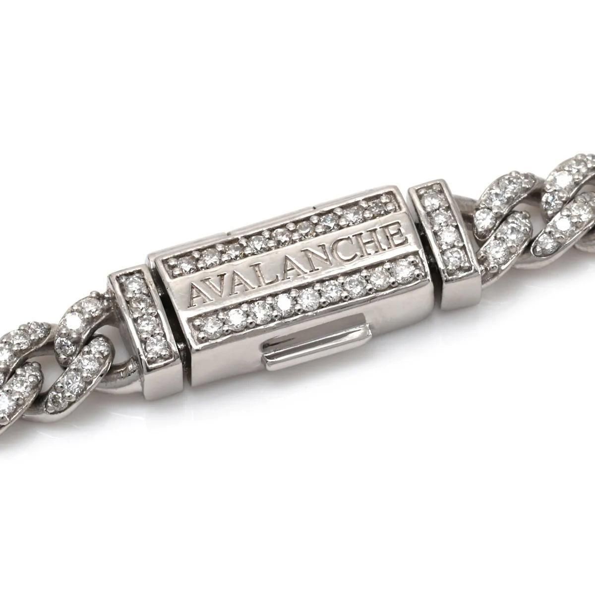 ダイヤモンド プラチナ900 マイアミネックレス 幅5mm 50cm - AVALANCHE