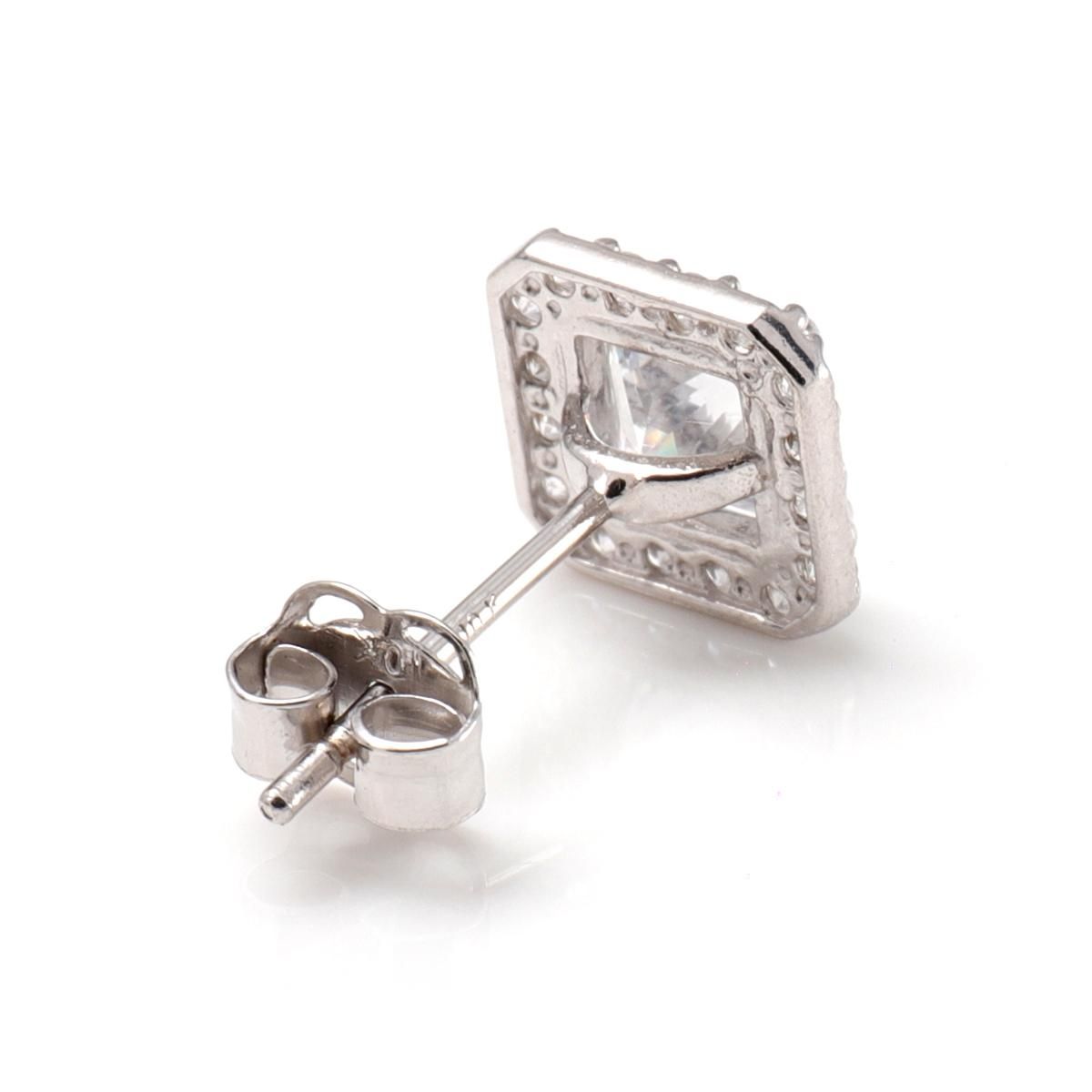 10K ホワイトゴールド ピアス 6.5mm - AVALANCHE OFFICIAL STORE