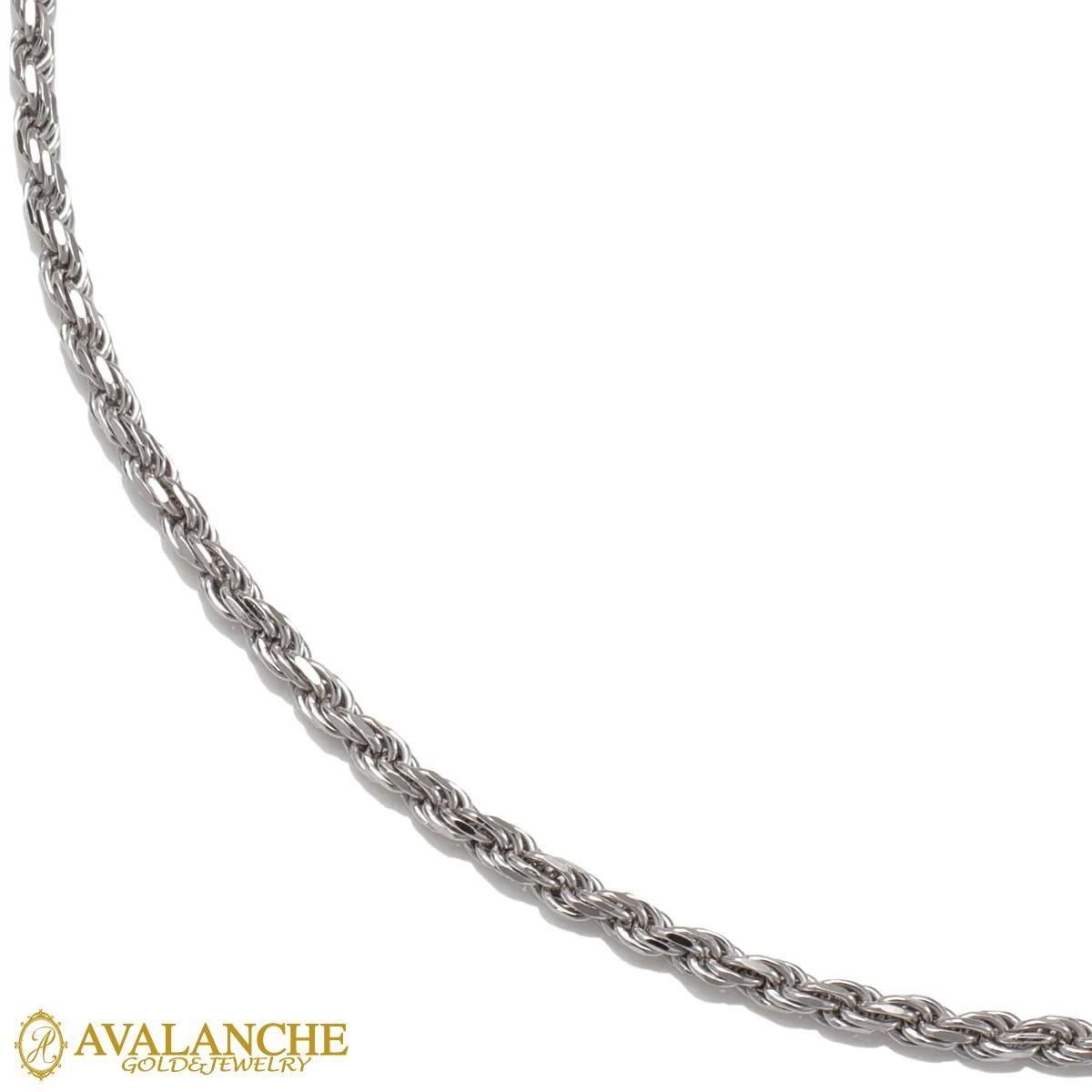 シルバー ロープネックレス 幅2mm 40cm-60cm 040HCMD - AVALANCHE