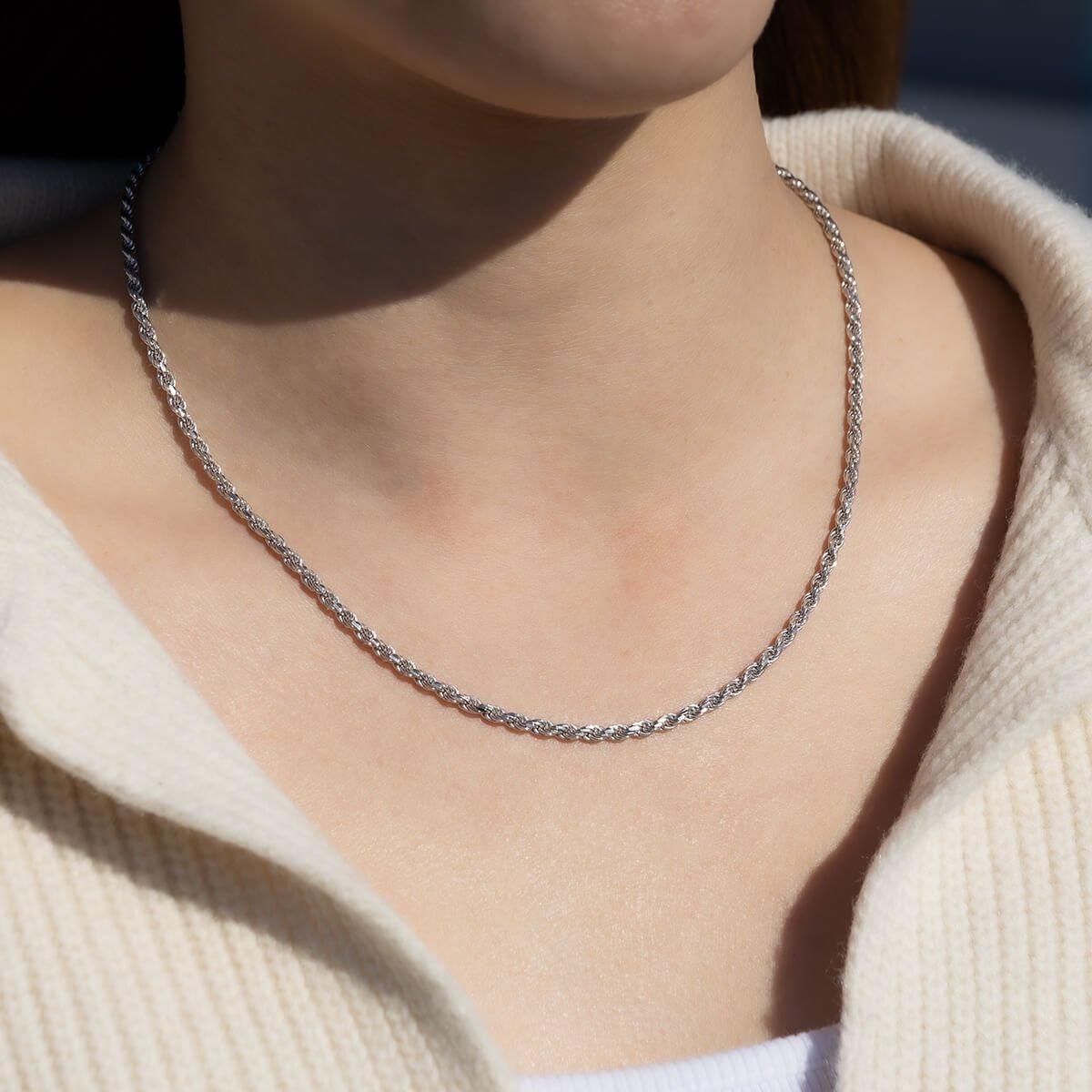 シルバー ロープネックレス 幅2.8mm 45cm-70cm 060HCMD - AVALANCHE