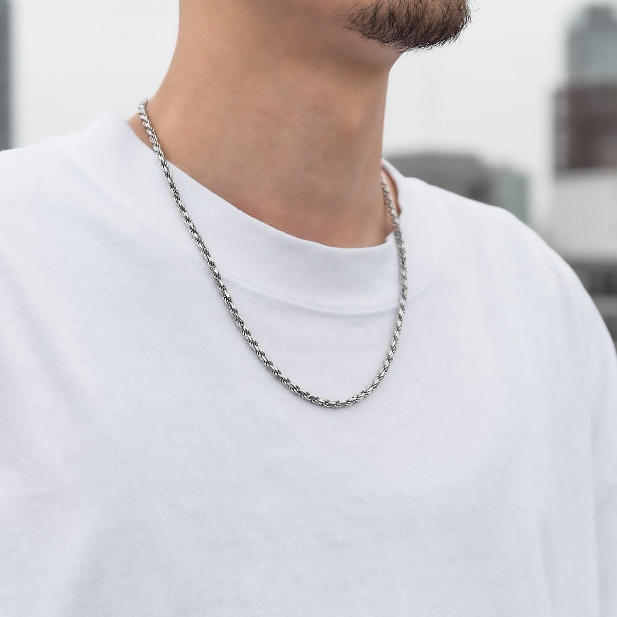 シルバー ロープネックレス 幅3.5mm 45cm-60cm 080HCMD - AVALANCHE