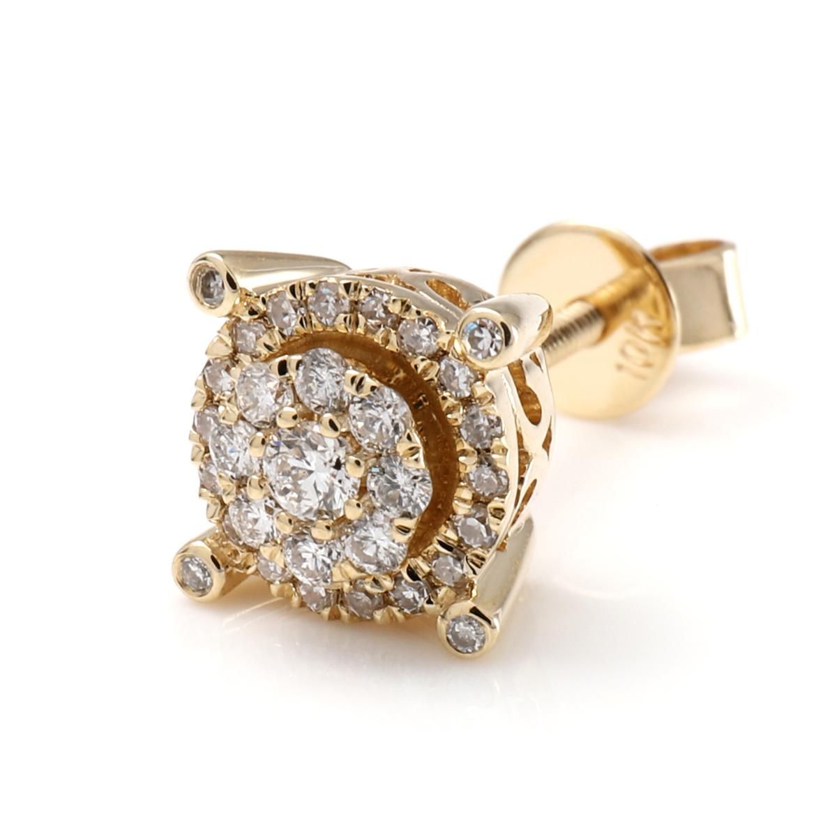 ダイヤモンド 10K イエローゴールド ピアス 7mm A0125946 - AVALANCHE