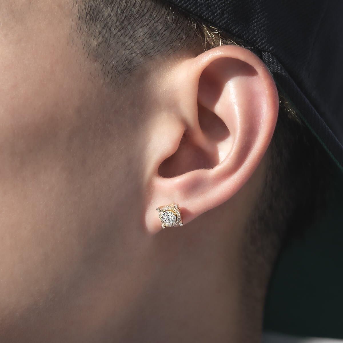 ダイヤモンド 10K イエローゴールド ピアス 7mm A0125946 - AVALANCHE