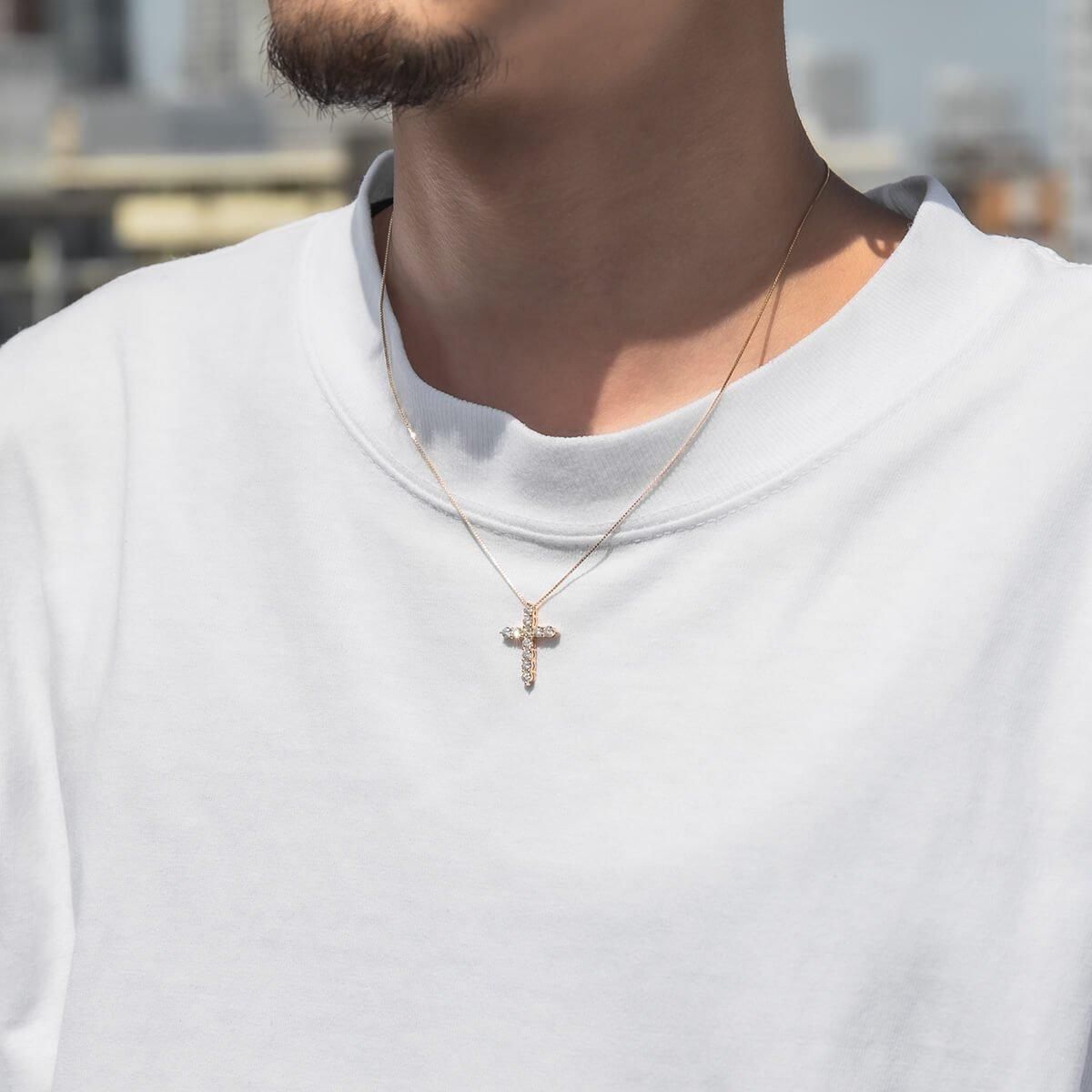 ダイヤモンド 18K イエローゴールド ネックレス&ペンダント 45cm