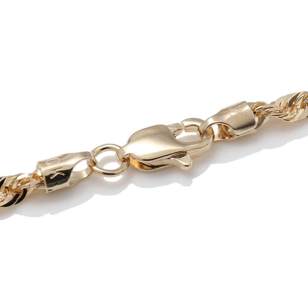 10K イエローゴールド ロープネックレス 幅2.8mm 45cm-60cm UKPG000023