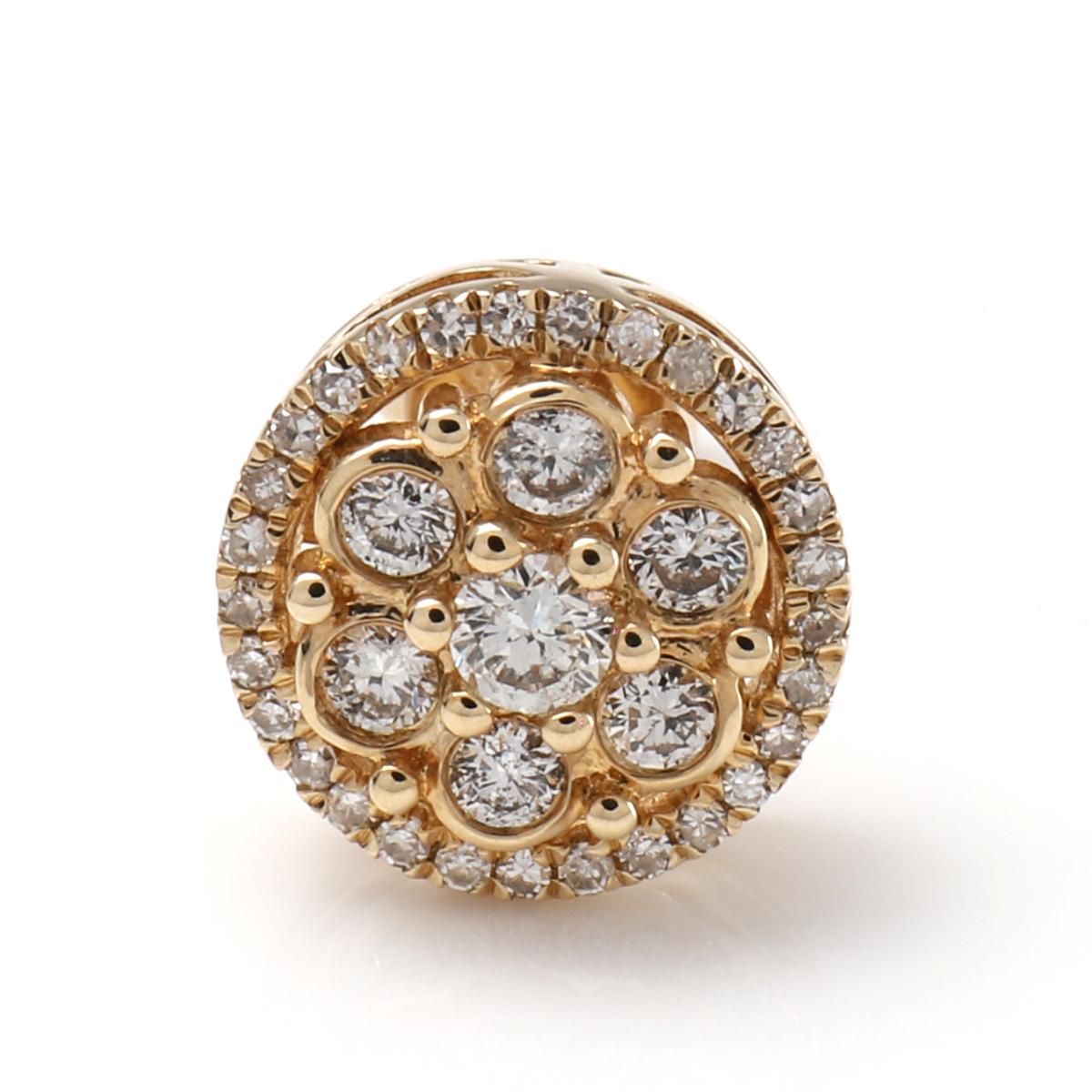 ダイヤモンド 14K イエローゴールド ピアス 9.5mm A0128044-ALY