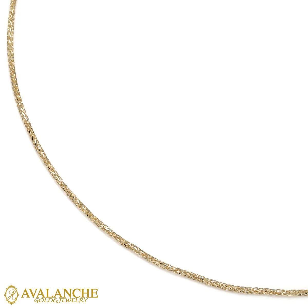 10K イエローゴールド フランクリンネックレス 幅1mm 40cm-55cm