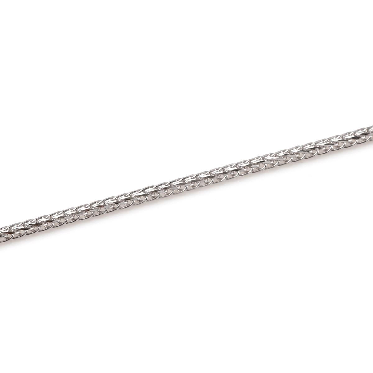 10K ホワイトゴールド フランクリンネックレス 幅1mm 40cm-55cm