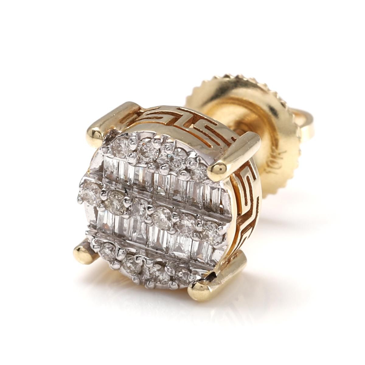 ダイヤモンド 10K イエローゴールド ピアス 8mm A135836 - AVALANCHE