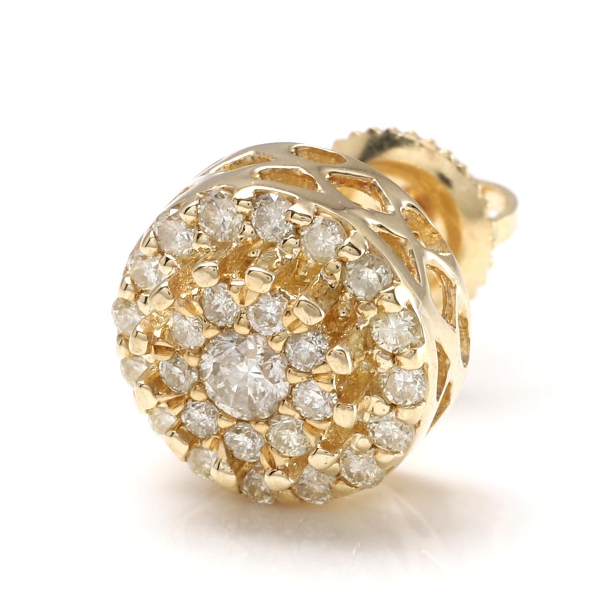 ダイヤモンド 10K イエローゴールド ピアス 10mm A111365 - AVALANCHE