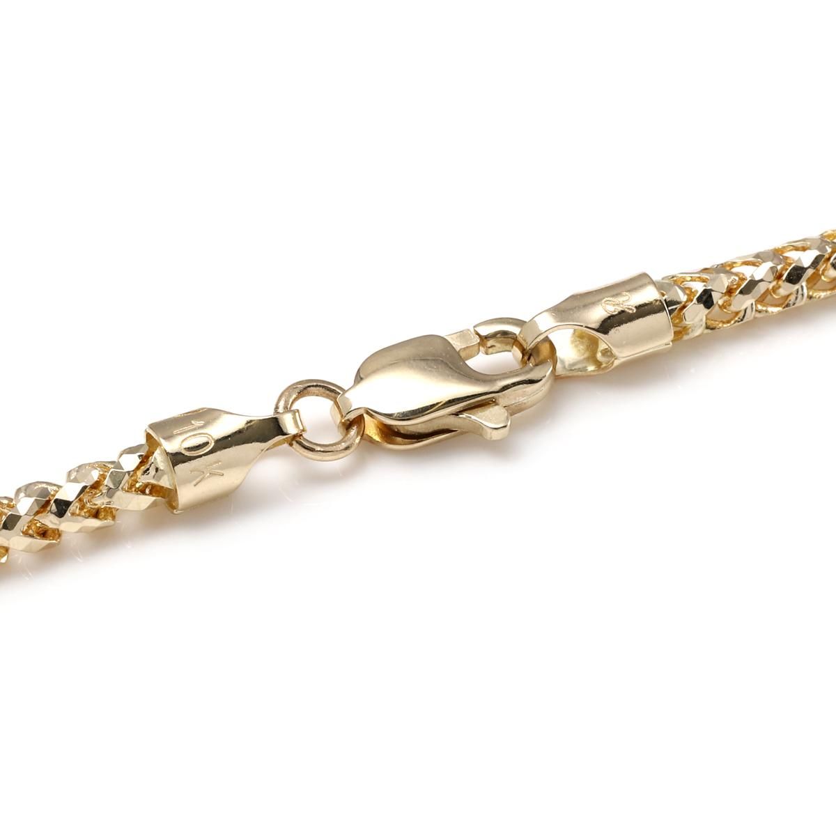 10K イエローゴールド フランクリンネックレス 幅2.5mm 50cm-60cm