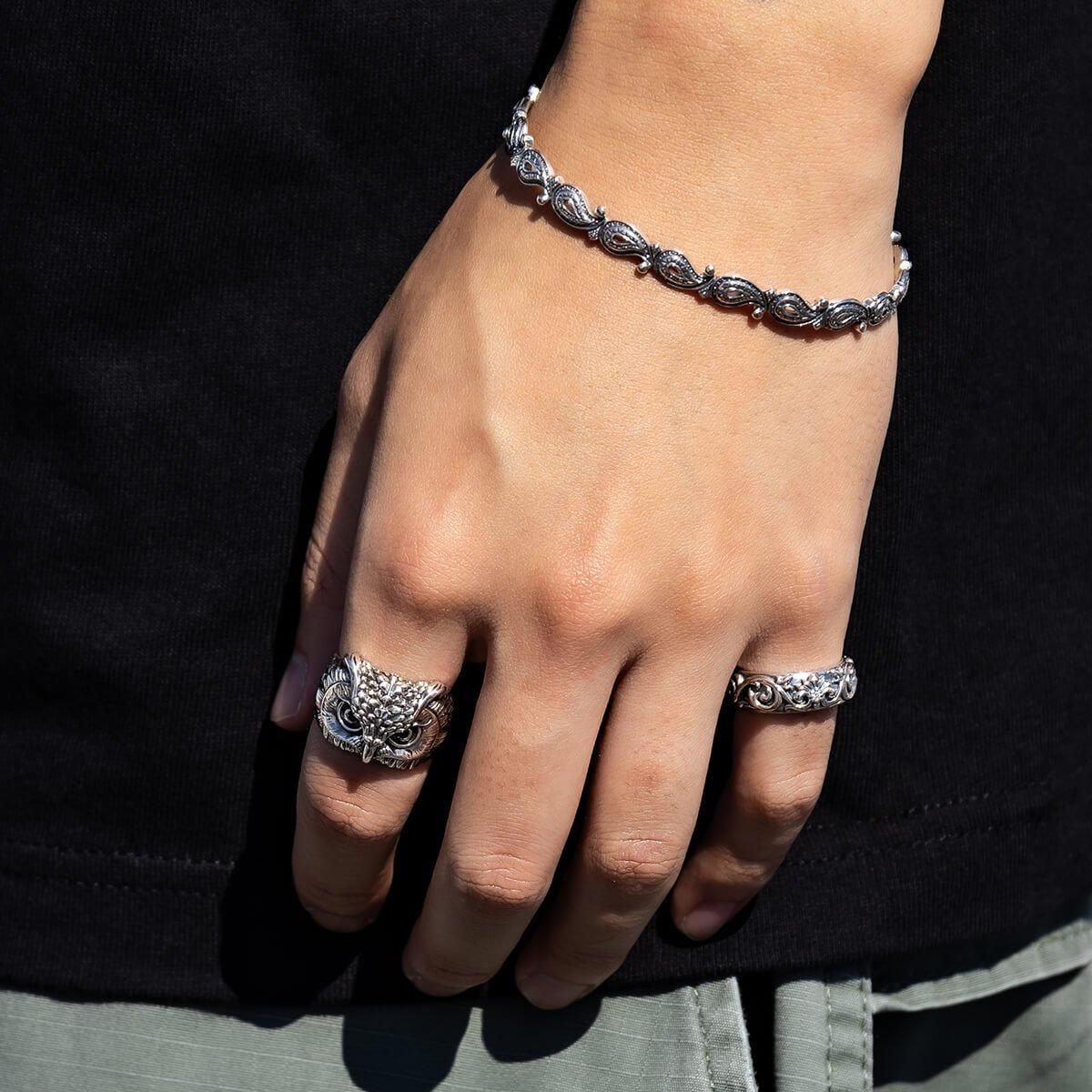 シルバー リング 15号-25号 いぶし加工 AVR001-OX - AVALANCHE