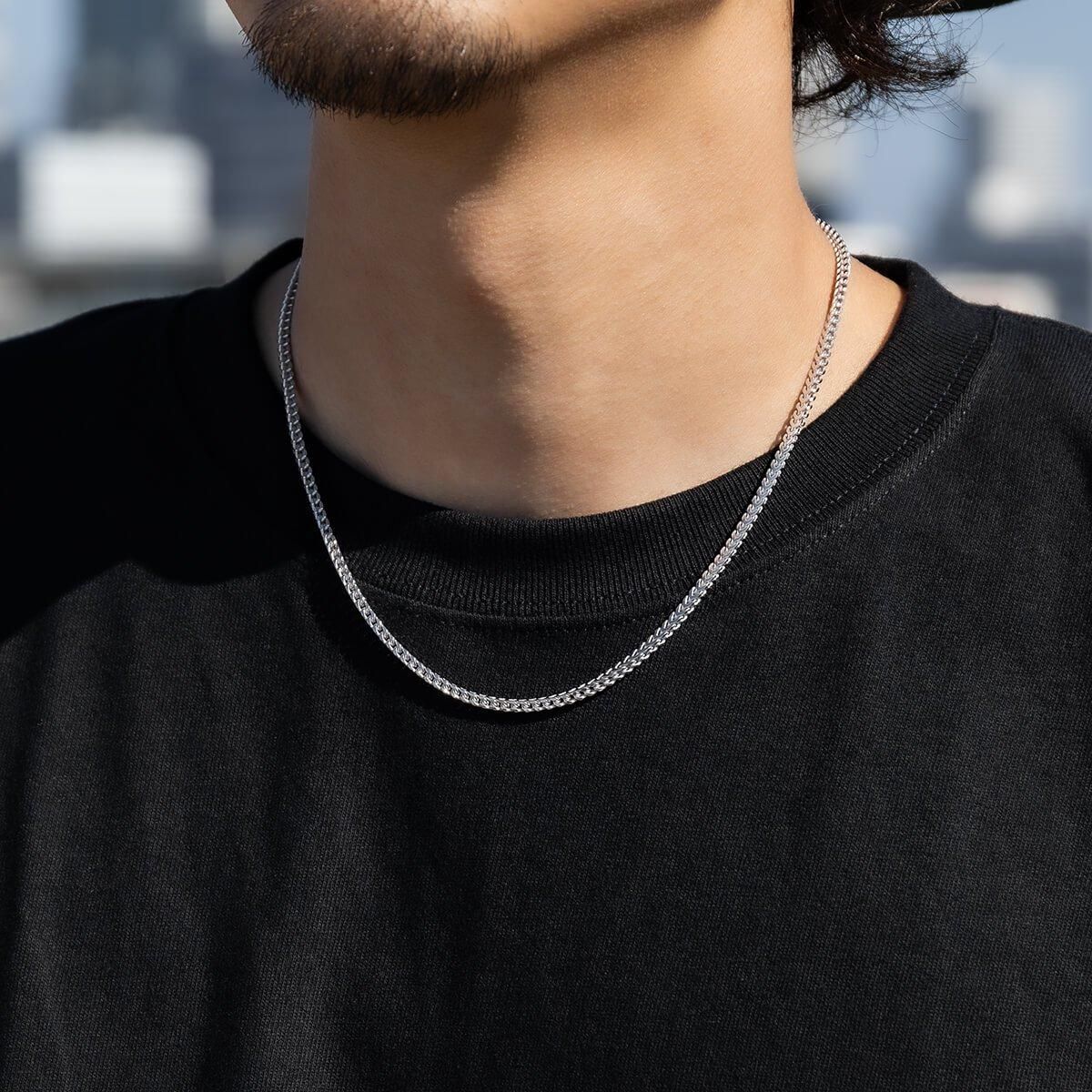 シルバー フランクリンネックレス 幅2.5mm 45cm-70cm 080ABQDOV4L