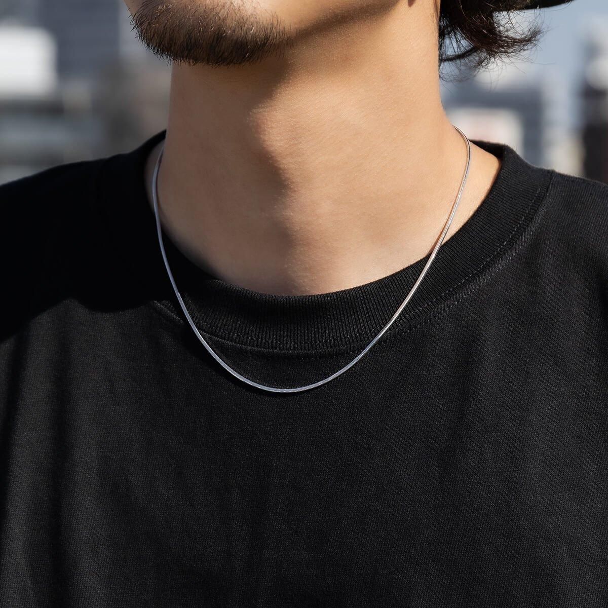 シルバー スネークネックレス 幅1.5mm 45cm-60cm 150CPQD8 - AVALANCHE