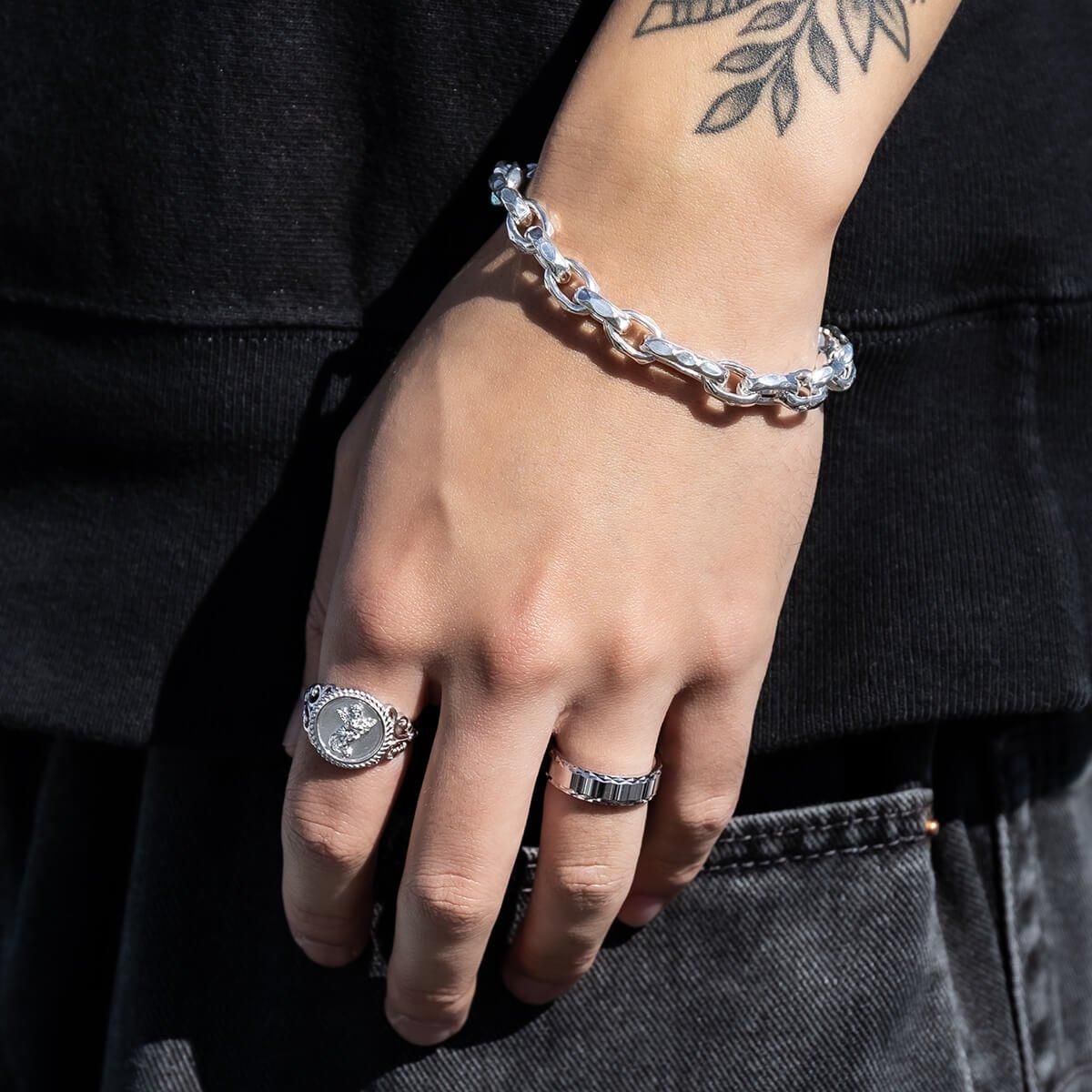 シルバー ブレスレット 幅8mm 19cm GFG202 - AVALANCHE OFFICIAL STORE