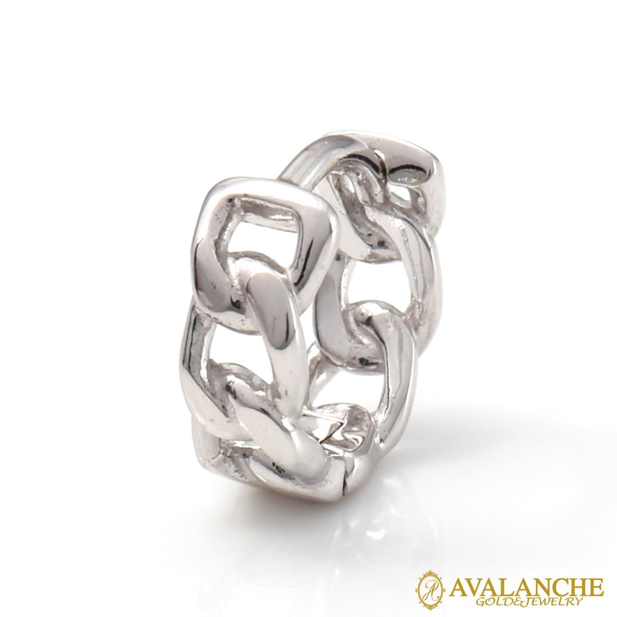 10K ホワイトゴールド マイアミピアス 10mm - AVALANCHE OFFICIAL STORE