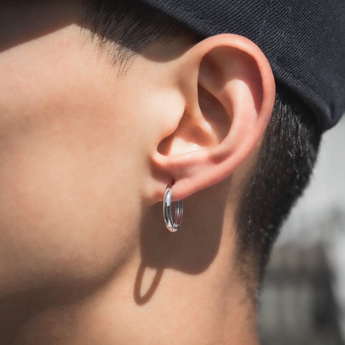 10K ホワイトゴールド ピアス 17mm - AVALANCHE OFFICIAL STORE