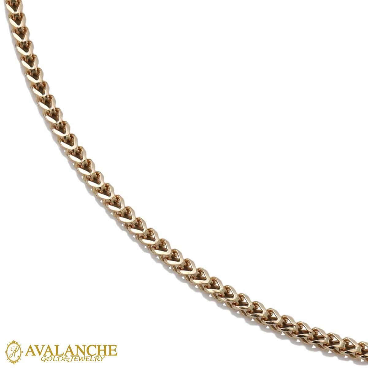 10K イエローゴールド フランクリンネックレス 幅1.5mm 45cm-60cm