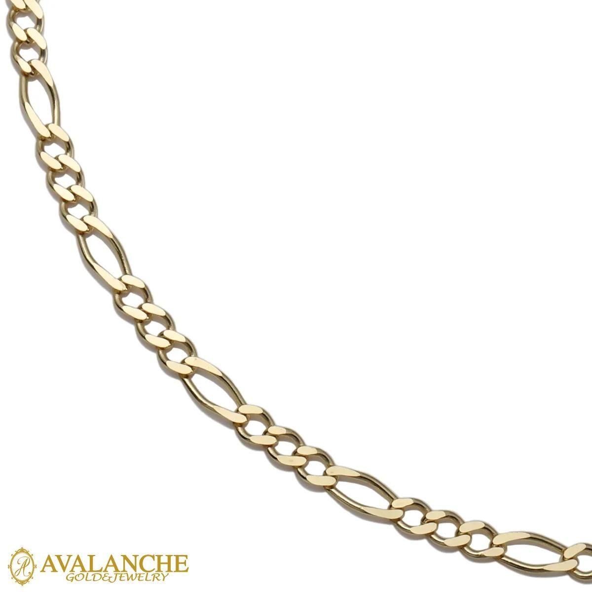 10K イエローゴールド フィガロネックレス 幅2.8mm 40cm-60cm KKP5633