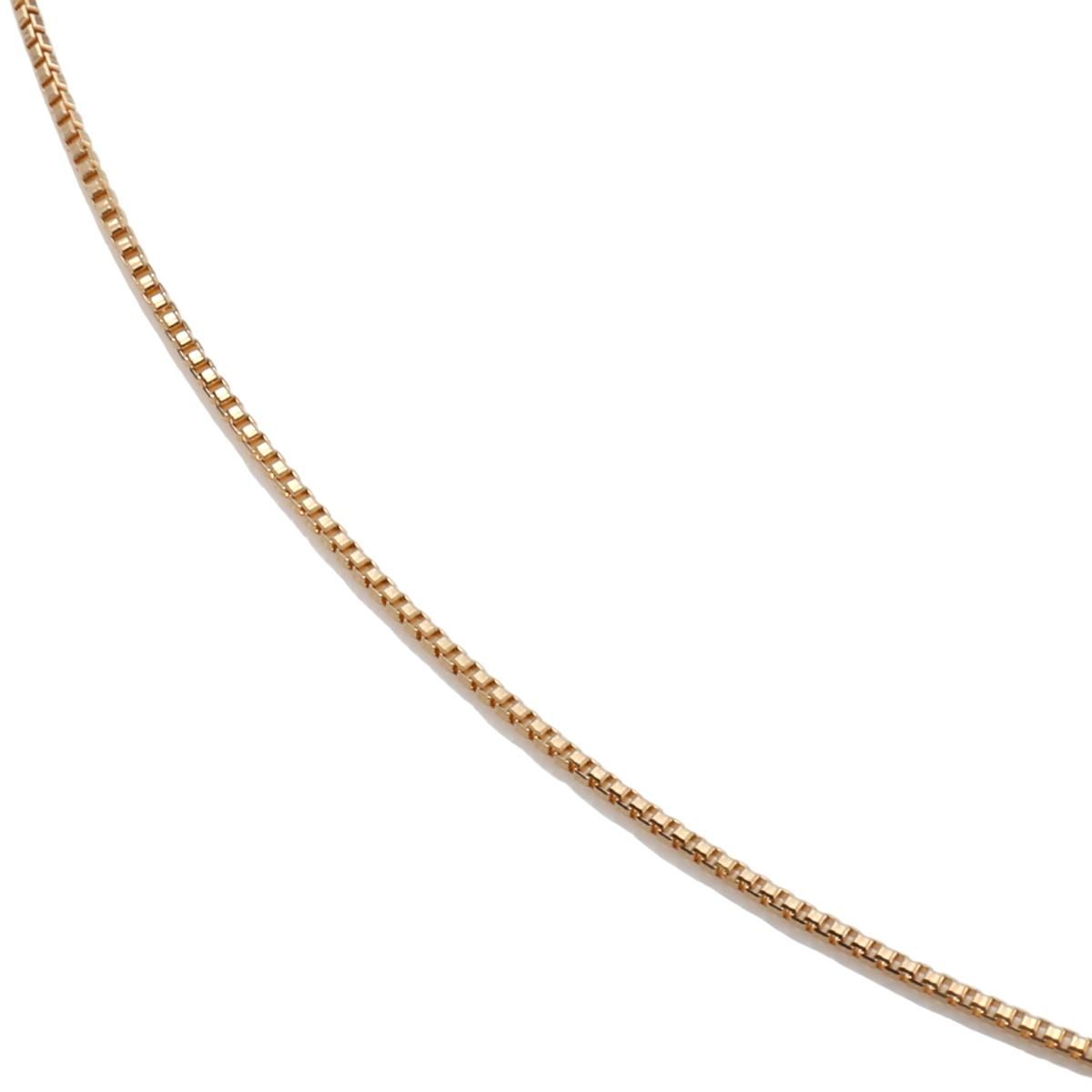 10K イエローゴールド ボックスネックレス 幅0.5mm 40cm-45cm ﾍﾞﾈ0.5