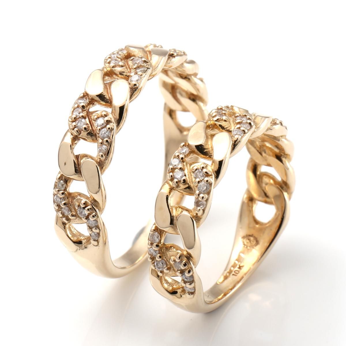 ダイヤモンド 10K イエローゴールド リング 7号-19号 1-9780-01