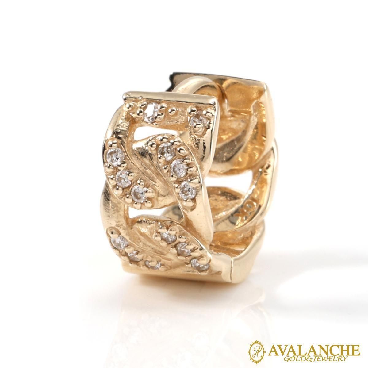 ダイヤモンド 10K イエローゴールド ピアス 10.5mm 4-9567-01