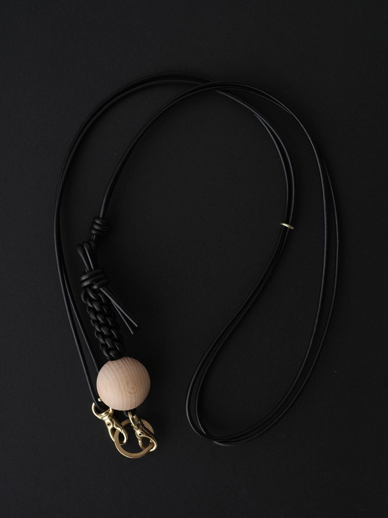 Knot ball_strap [ black ]／_Fot