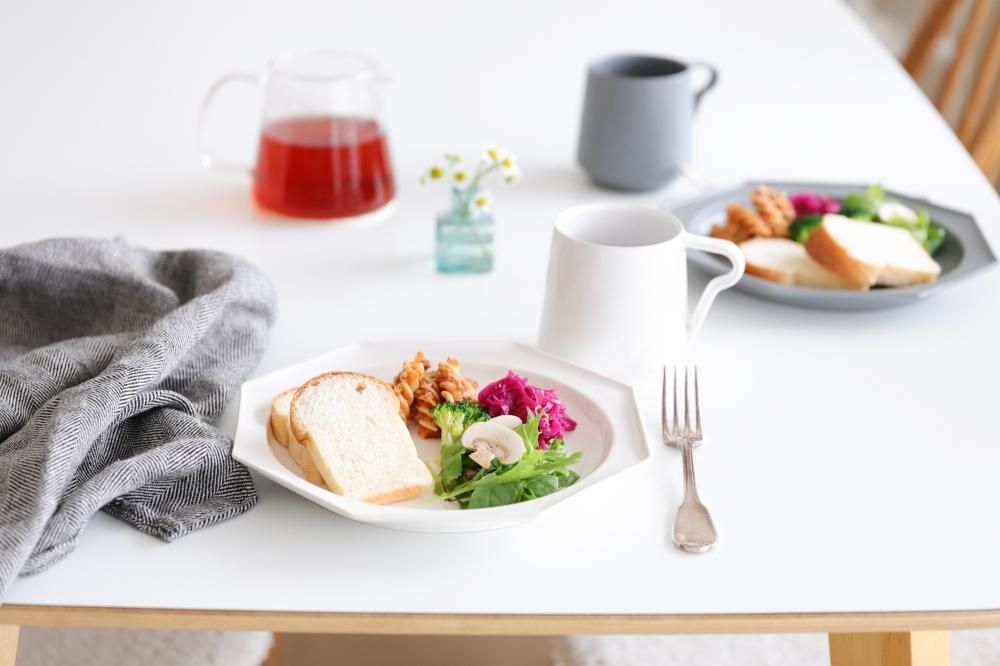 山本拓也/八角平皿/Mサイズ（白） - BOWKNOT