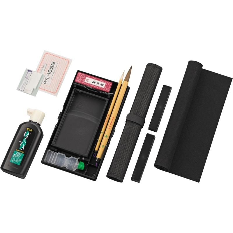 中国赤色彫刻硯箱と墨セット 中国赤色彫刻硯箱と墨セット 中国赤色彫刻