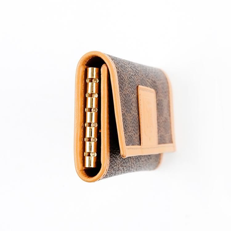 マカダム柄6連キーケース ブラウン×キャメル ヴィンテージ|セリーヌ