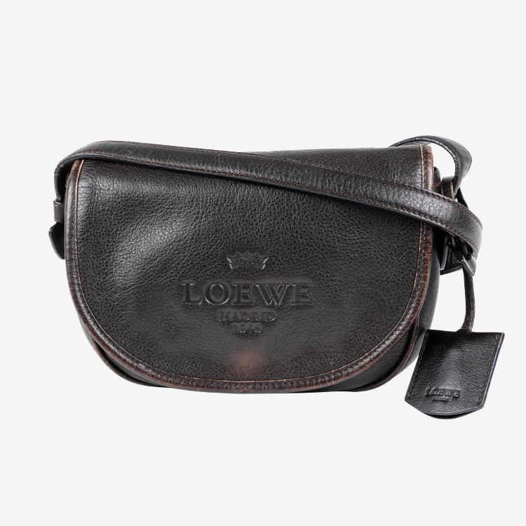 ヘリテージフラップショルダーバッグ ダークブラウン ヴィンテージ