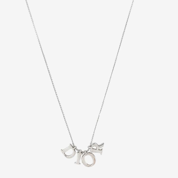 ロゴチャームネックレス シルバー ヴィンテージ|ディオール Dior